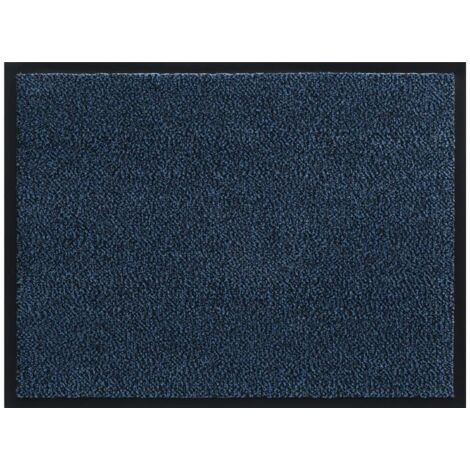 Paillasson bleu en polypropylène, L400 x l600 x P5 mm
