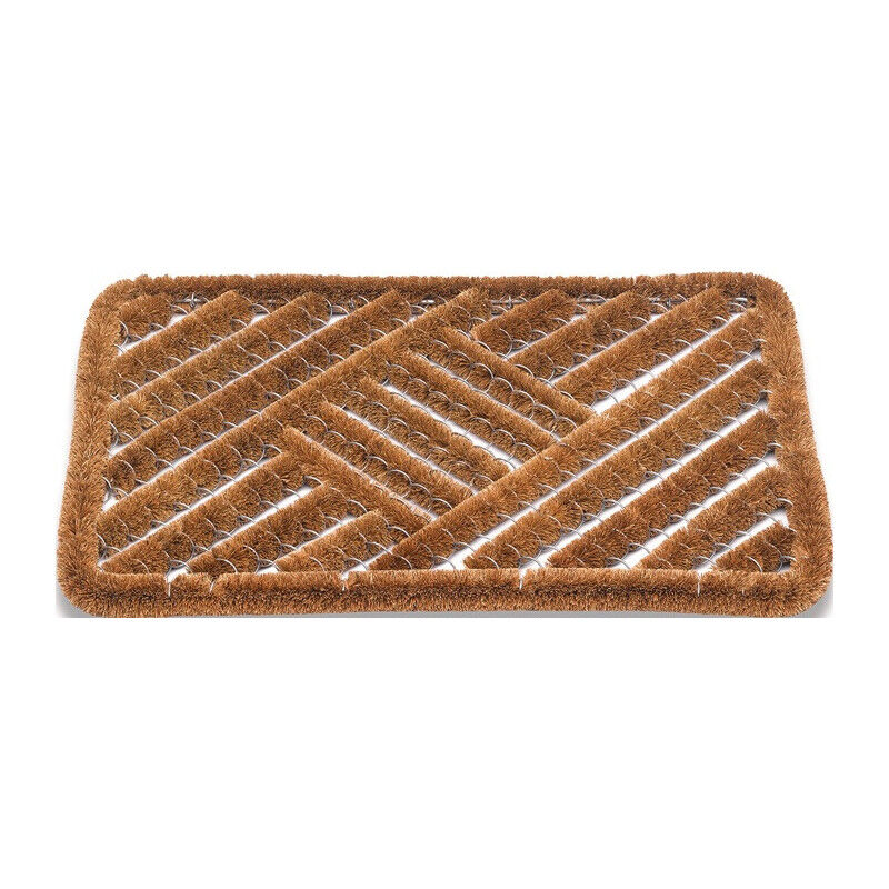 Paillasson brosses en coco coco naturel/acier L500xl800xS30mm
