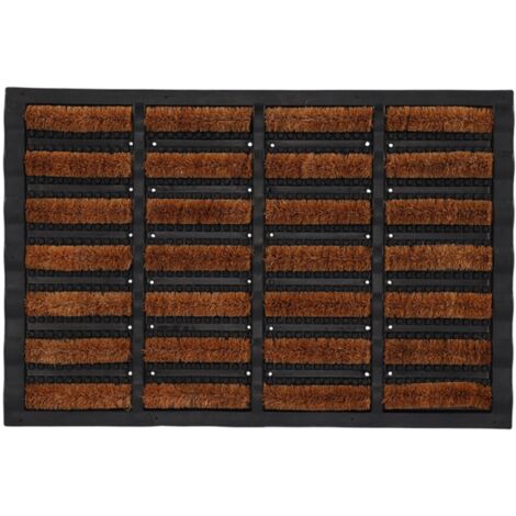 Paillasson caoutchouc et brosses dures en fibres de coco