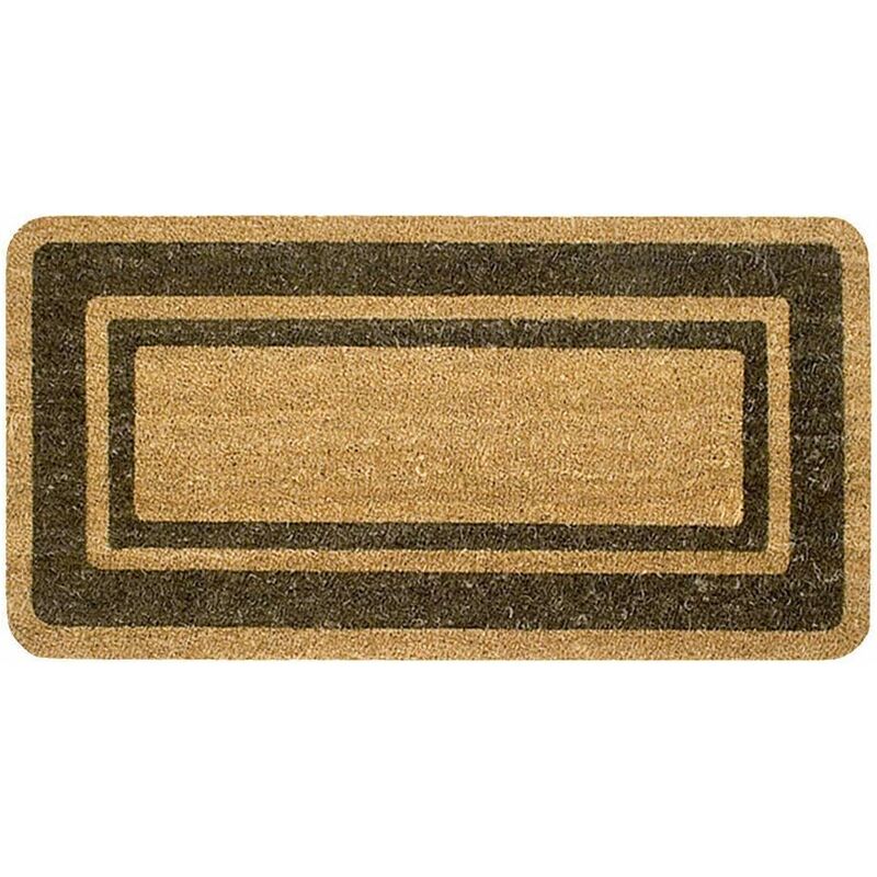 Paillasson Coco Naturel Élégant Antidérapant 40X70 cm Tapis Porte Entrée Interne Extérieur - Marron