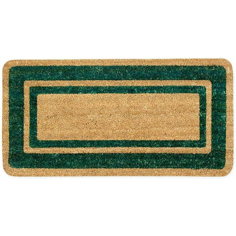 Paillasson Coco Naturel Élégant Antidérapant 40X70 cm Tapis Porte Entrée Interne Extérieur - Vert