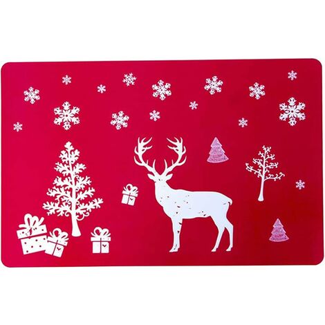 Paillasson de Noël Patchwork décoration de la Maison paillassons antidérapants intérieur/extérieur/Porte d'entrée/Salle de Bain Tapis d'entrée Tapis personnalisé Tapis de Sol Tapis，Ared