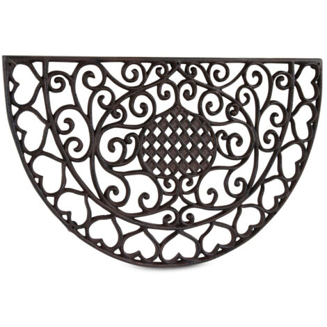 Paillasson demi-lune fonte - Fonte - Marron - Décoration d'Autrefois