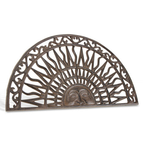 Paillasson demi lune fonte - Fonte - Marron - Décoration d'Autrefois
