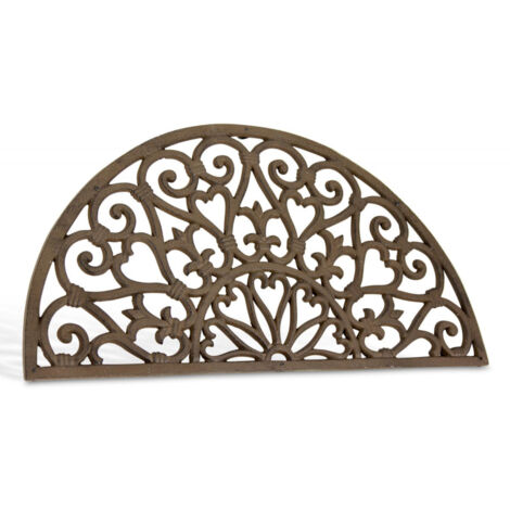 Paillasson demi lune fonte - Fonte - Marron - Décoration d'Autrefois