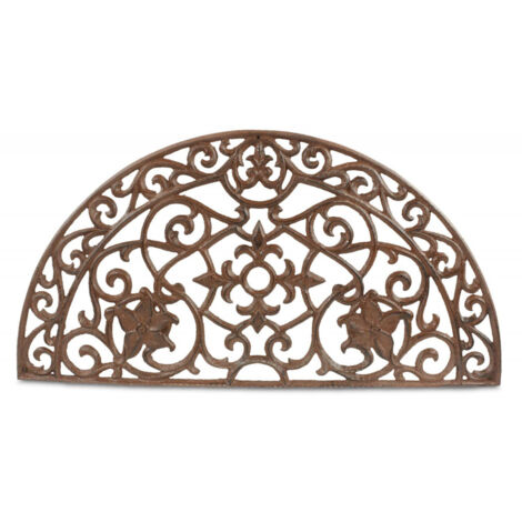 Paillasson demi lune fonte - Fonte - Marron - Décoration d'Autrefois
