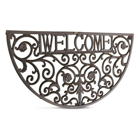 Paillasson demi lune fonte - Fonte - Marron - Décoration d'Autrefois
