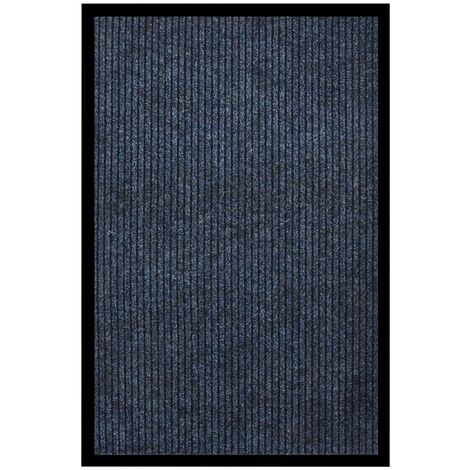 Paillasson d'entrée, Tapis de Porte,Tapis Entrée Intérieur rayé Bleu 80x120 cm MKS60162