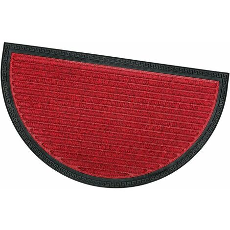 Paillasson d'Entrée Tapis en gomme Antidérapant Robuste Absorbant Demilune - Bordeaux