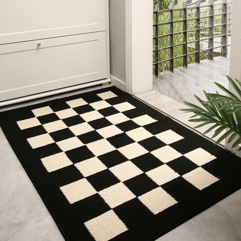 Paillasson d'intérieur, tapis d'entrée antidérapant, absorbant l'eau, anti-taches pour entrée, terrasse 80x120cm