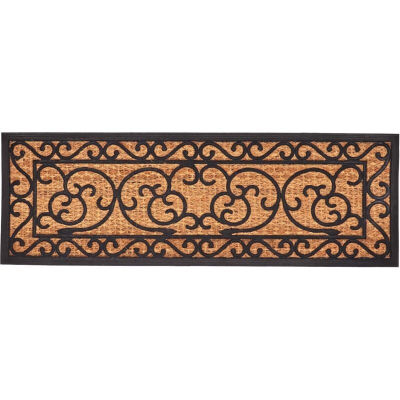 Paillasson en caoutchouc coco Arabesque xl