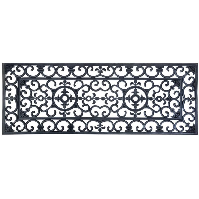 Paillasson - Caoutchouc - 120 x 45 cm - Livraison gratuite - Noir