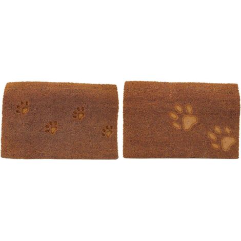 Paillasson en fibres de coco 60 x 40 cm Paw (Lot de 2)
