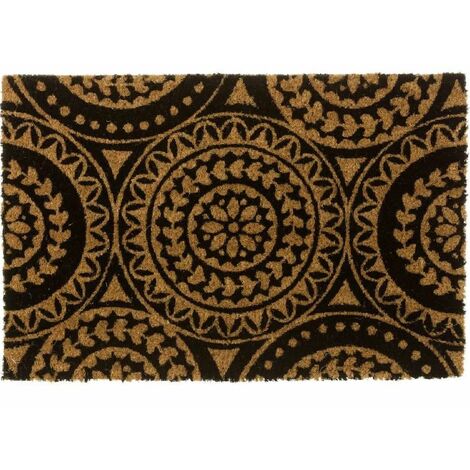 Paillasson en fibres de coco mandala 60 cm