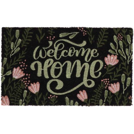 Paillasson en fibres de coco Welcome home