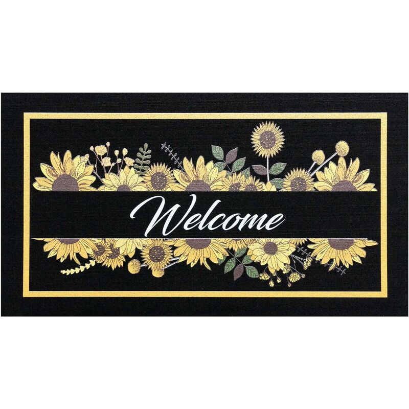 Paillasson en Gomme Durable 40x70 cm Antidérapant Porte d'entrée Interne Externe Moderne - Des.K