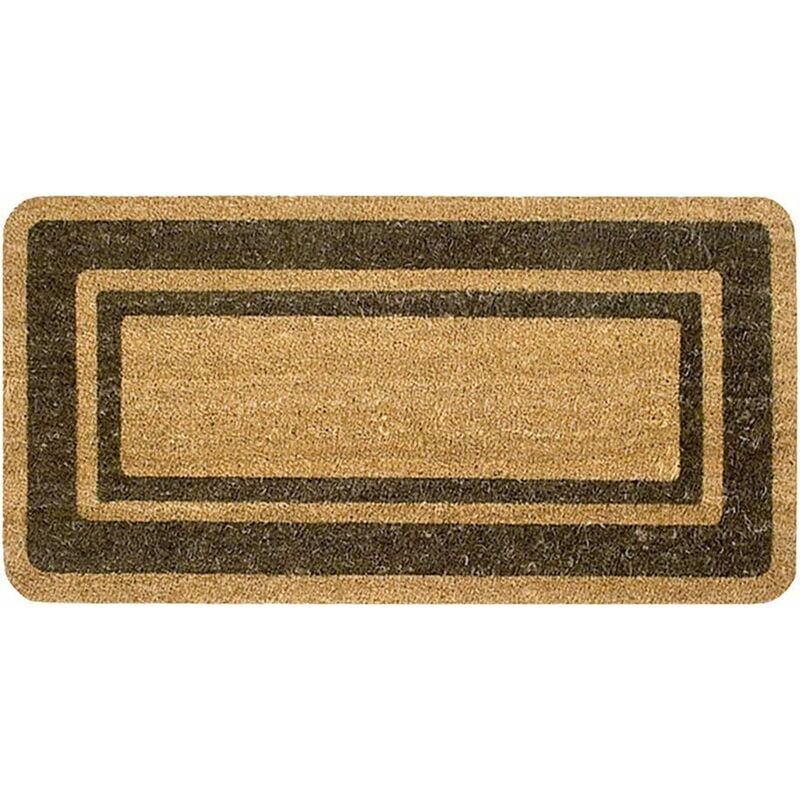 Paillasson en Noix de Coco Naturelle Antidérapant Porte d'entrée de Maison 40X80 Cm - Marron