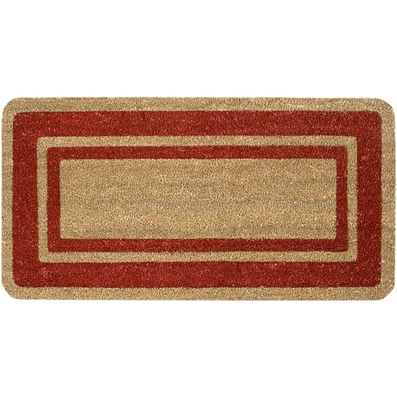 Emmevi Mv S.p.a. - Paillasson en Noix de Coco Naturelle Antidérapant Porte d'entrée de Maison 60X120 Cm - Bordeaux