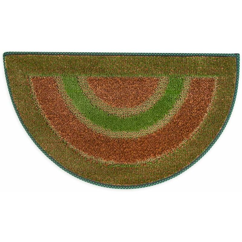 Paillasson Entrée Absorbant Velouté et Antidérapant Demilune - Vert
