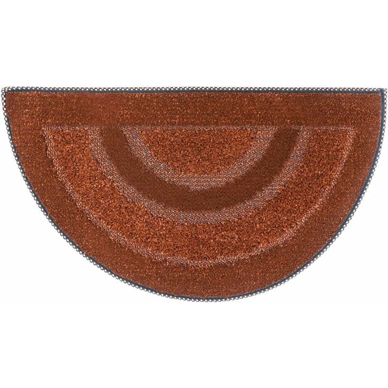 Emmevi Mv S.p.a. - Paillasson Entrée Absorbant Velouté et Antidérapant Demilune - Orange