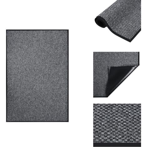 Paillasson Gris 80x120 cm - Tapis D'entrée - Paillasson Intérieur - Paillasson Extérieur - Tapis Absorbant - Tapis Antidérapant
