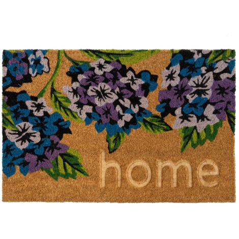 Paillasson Home  Fleurs Violettes et Parme  60 x 40 cm