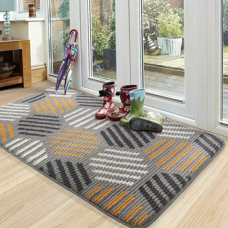 Paillasson Intérieur Antidérapant, Tapis Entrée Intérieur Doux, Absorbant et Lavable, Tapis de Porte pour Intérieur, Extérieur, Chambre, Cuisine,