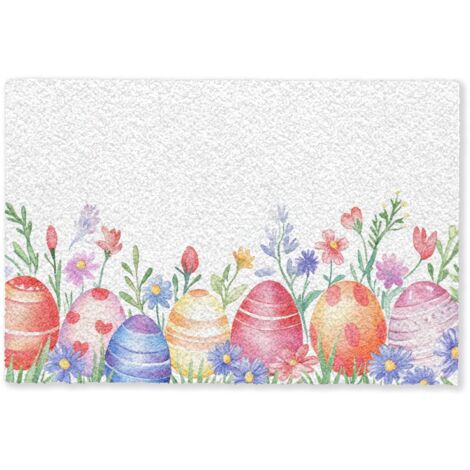 PAILLASSON Jardin de fleurs - Coloré - Œufs 60x40 cm