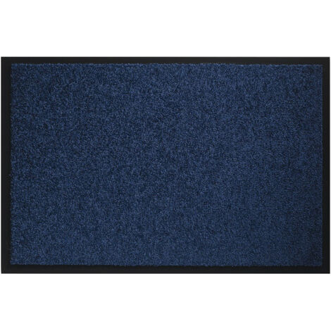 Paillasson lavable bleu polyamide L400xl600xS8 mm