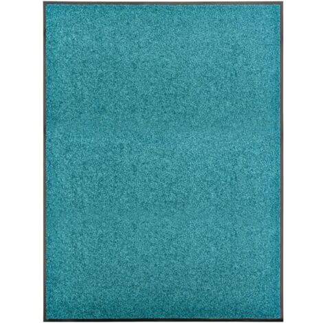 Paillasson lavable Cyan 90x120 cm - The Living Store