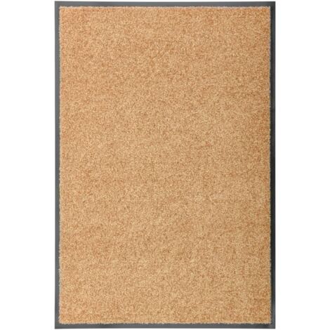 Paillasson lavable d'entrée, Tapis de Porte,Tapis Entrée Intérieur Crème 60x90 cm MKS88645