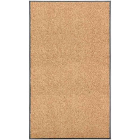 Paillasson lavable d'entrée, Tapis de Porte,Tapis Entrée Intérieur Crème 90x150 cm MKS23494