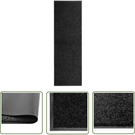 Paillasson lavable Noir 60x180 cm DEC023175