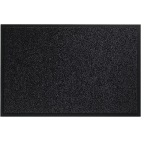 Paillasson lavable noir polyamide L900xl2500xS7mm