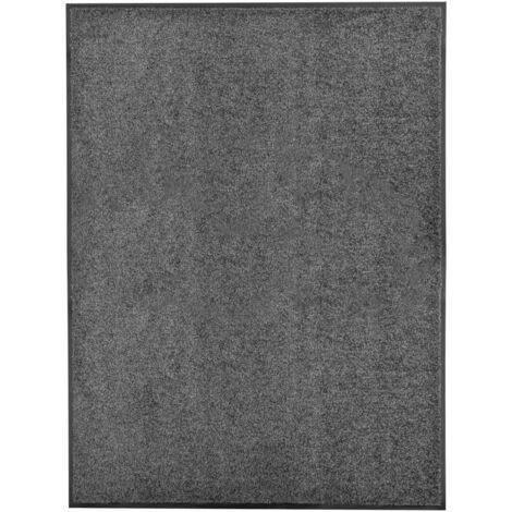 Paillasson lavable,Tapis d'entrée,Tapis de Porte Intérieur et Extérieur Anthracite 90x120 cm VDVM125276