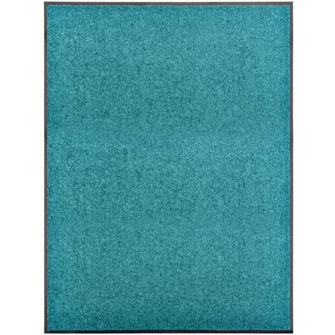 Paillasson lavable,Tapis d'entrée,Tapis de Porte Intérieur et Extérieur Cyan 90x120 cm VDVM854669
