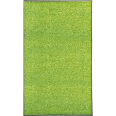 Paillasson lavable，Tapis d'entrée，Tapis de Porte Intérieur et Extérieur Vert 90x150 cm VDVM866044