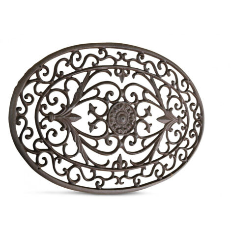 Paillasson lune fonte - Fonte - Marron - Décoration d'Autrefois