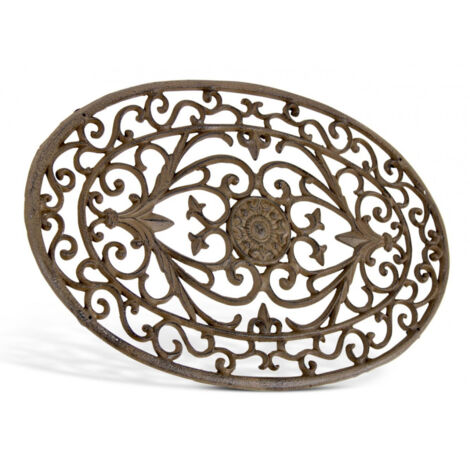Paillasson lune fonte - Fonte - Marron - Décoration d'Autrefois