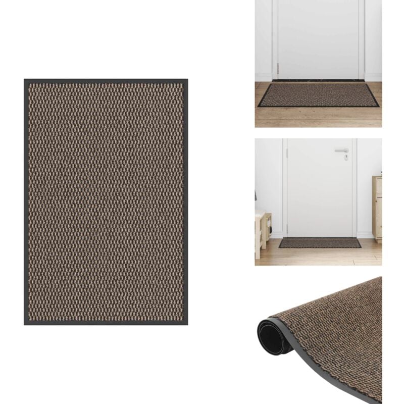 Paillasson marron 60x90 cm - Paillasson - Paillasson De Porte - Paillasson De Bienvenue - Paillasson De Porte Extérieur