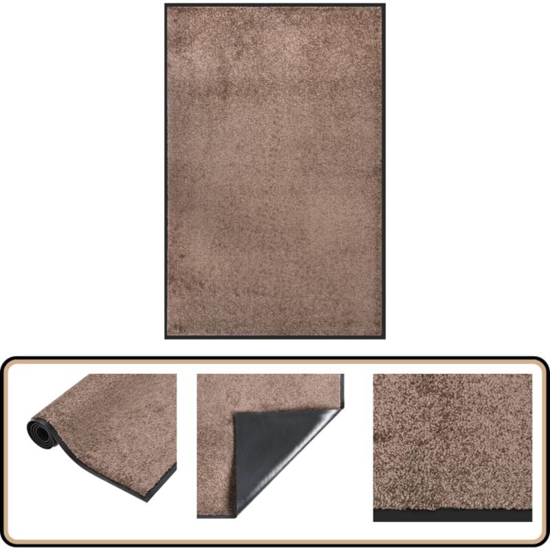 Paillasson Marron 80x120 cm - Tapis D'entrée - Paillasson Intérieur - Matelas D'accueil - Tapis Résistant à L'eau - Tapis Absorbant