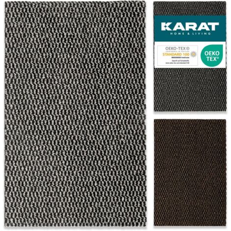 Paillasson Mélange, Tapis de Porte pour l'entrée, label OEKO-TEX standard 100, Noir et Blanc, 200 x 1000 cm