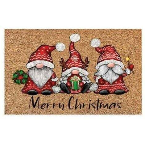 Paillasson nain Gnome de noël, tapis de bienvenue joyeux noël, tapis de porte40X60cm