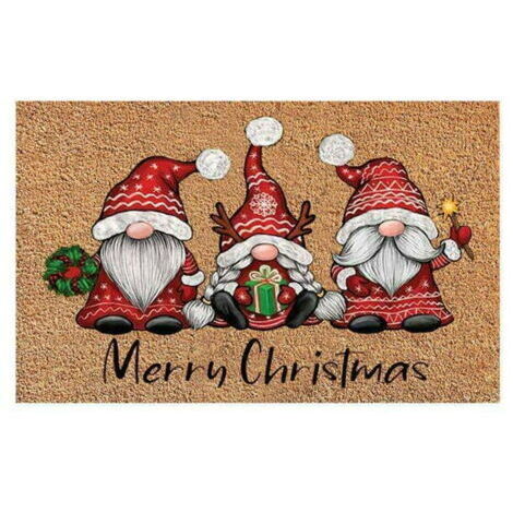 Paillasson nain Gnome de noël, tapis de bienvenue joyeux noël, tapis de porte40X60cm