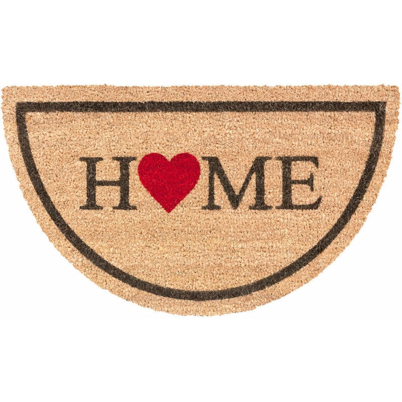 Emmevi Mv S.p.a. - Paillasson Noix de Coco 38x68 Semiluna Porte d'Entrée Moderne Tapis d'Entrée Antidérapant - (a)