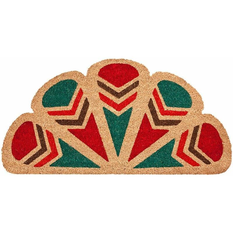 Emmevi Mv S.p.a. - Paillasson Noix de Coco Demi Lune 40x80 cm Dos Antidérapant Entrée - a
