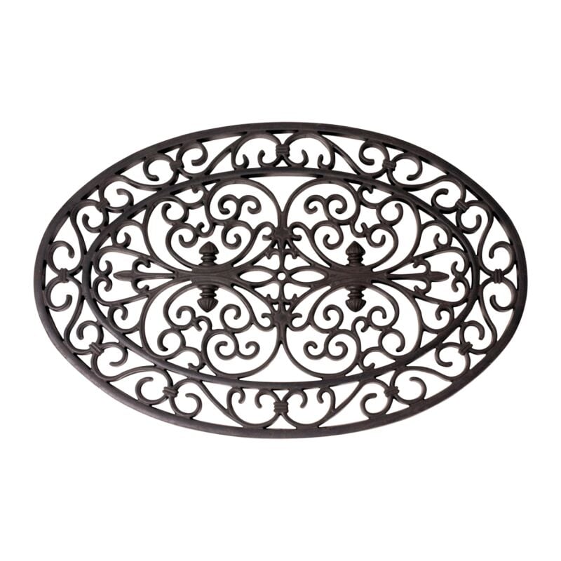 Esschert Design - Paillasson ovale en caoutchouc - Noir - l 70 x p 46cm - Livraison gratuite