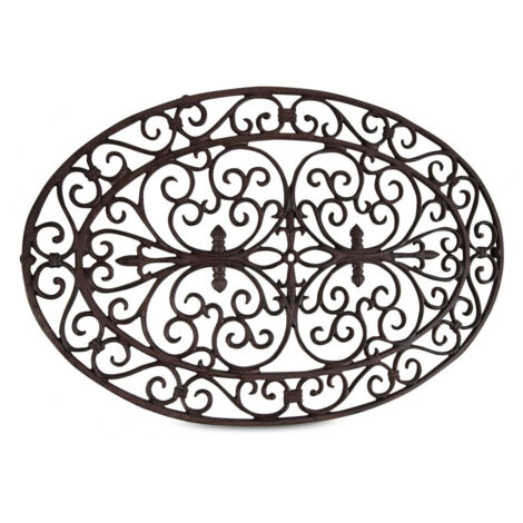Paillasson ovale fonte - Fonte - Marron - Décoration d'Autrefois