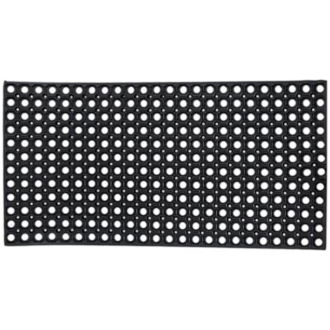Paillasson Coco Extérieur/Intérieur 100x100 Cm – Gris – Antidérapant 17 Mm – Floordirekt – Ultra Résistant