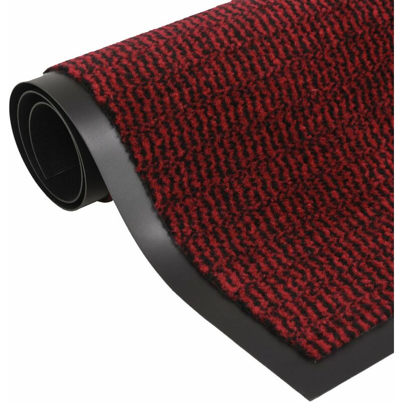Tapis à poussière rectangulaire matelassé 80x120 cm diverses couleurs Couleur : rouge